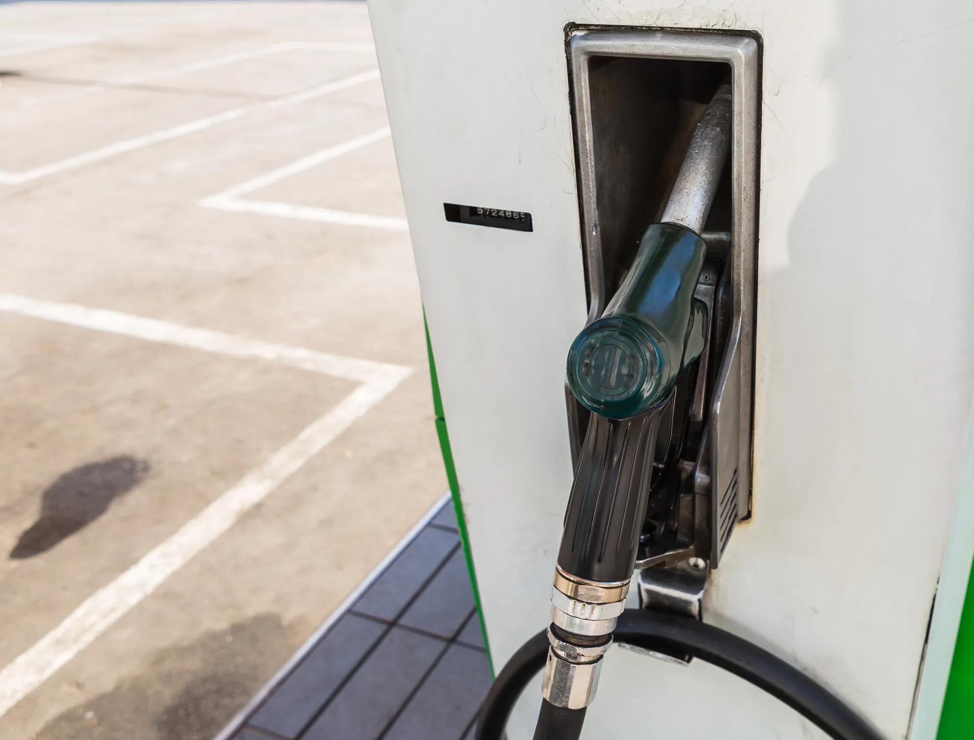 Diesel fuel nozzle at a fueling station