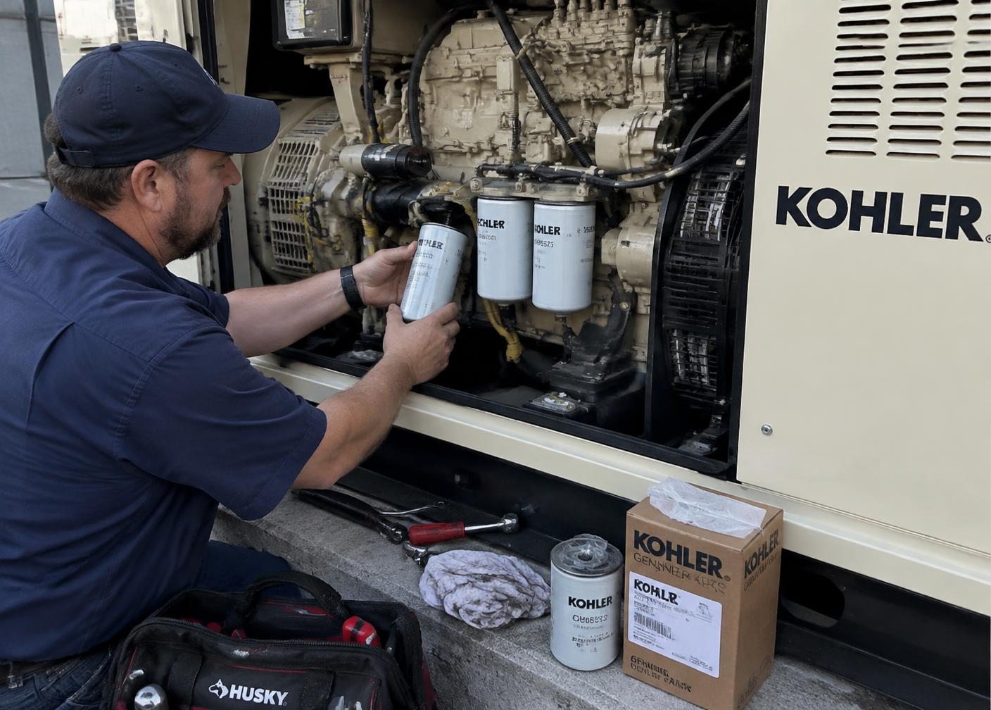 Generator Maintenance work in the field 2